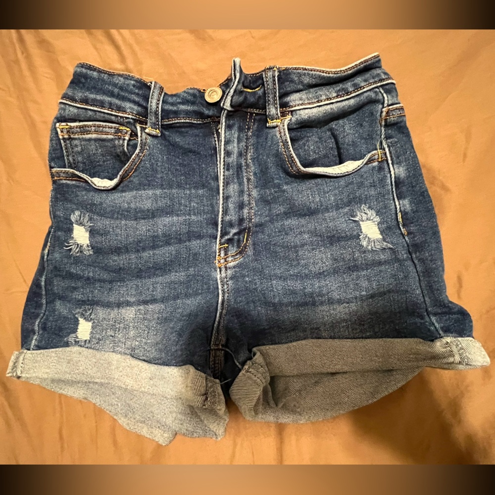 Urban Planet Fold Over Denim Shorts